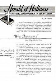 Title Page of Herald of Holiness - November 21, 1956