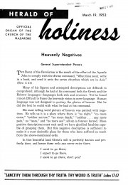 Title Page of Herald of Holiness - March 19, 1952