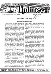 Title Page of Herald of Holiness - July 9, 1952