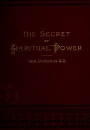 Image of cover of book The Secret of Spiritual Power