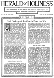 Title Page of Herald of Holiness - January 1, 1919