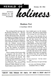 Title Page of Herald of Holiness - October 29, 1951