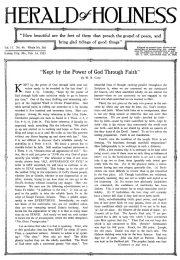 Front page of Herald of Holiness - February 14, 1923