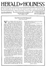 Front page of Herald of Holiness - April 11, 1923