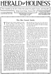 Front page of Herald of Holiness - July 4, 1923