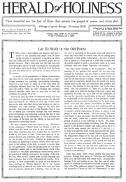 Front page of Herald of Holiness - August 29, 1923