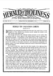 Front page of Herald of Holiness - September 11, 1929