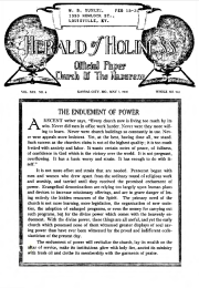 Front page of Herald of Holiness - May 7, 1930