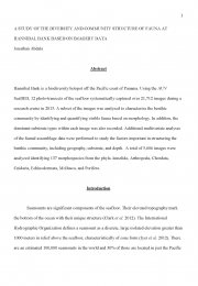 A Study of the Diversity and Community Structure of Fauna at Hannibal Bank Based on Imagery Data