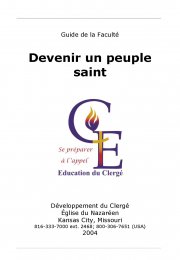 Devenir un peuple saint (Guide de la faculté)