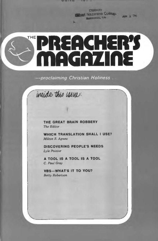 Title Page of Preacher's Magazine
