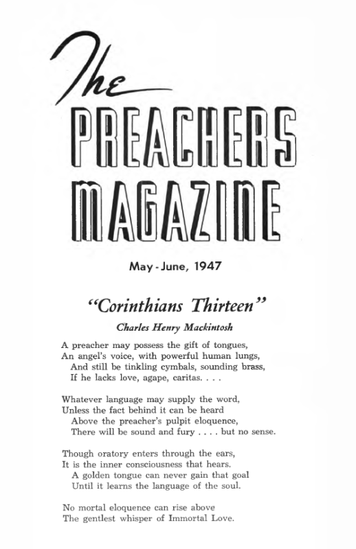 Title Page of Preacher's Magazine