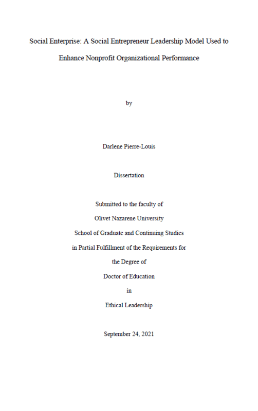 Title Page of Pierre-Louis Dissertation