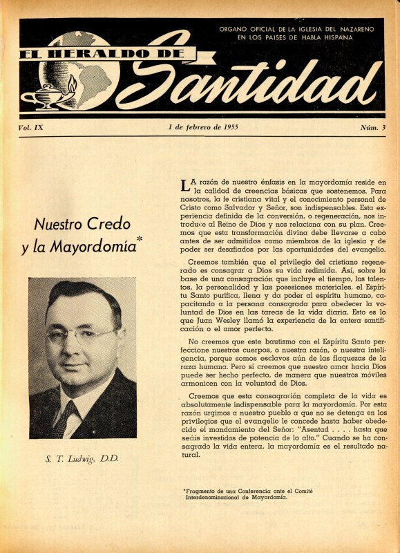 Portada: Nuestro credo y la mayordomía, S. T. Ludwig