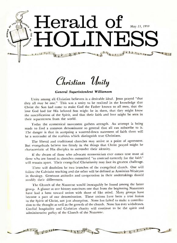 Herald of Holiness - May 13, 1959