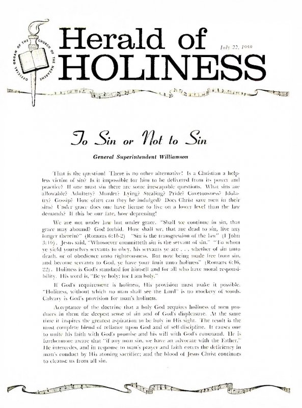 Herald of Holiness - July 22, 1959