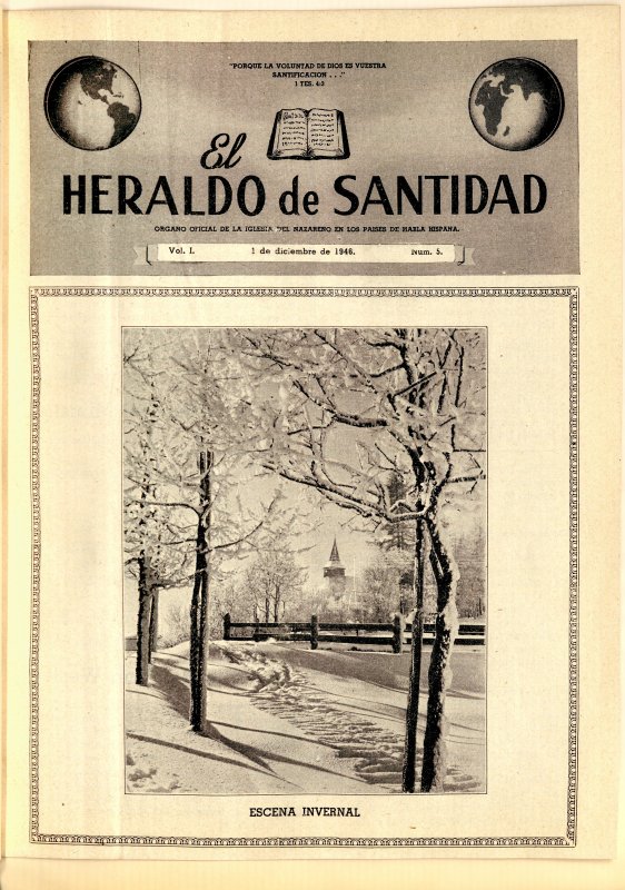 El Heraldo de Santidad, 1 de diciembre de 1946, Vol. 1 N°5