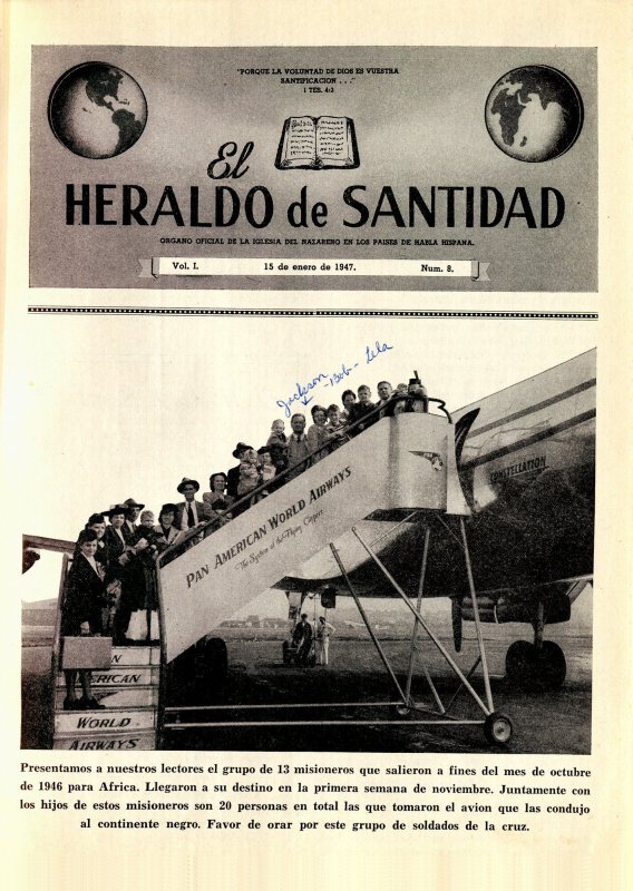 El Heraldo de Santidad, 15 de enero 1947 - Vol 1 N° 8