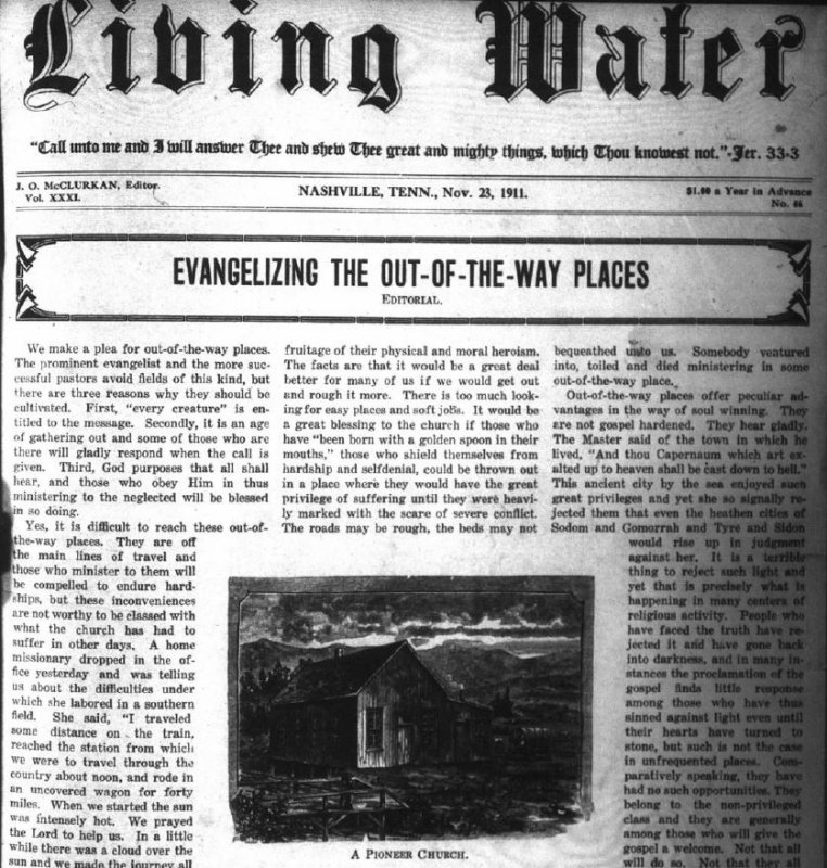 Living Water, Nov. 23, 1911
